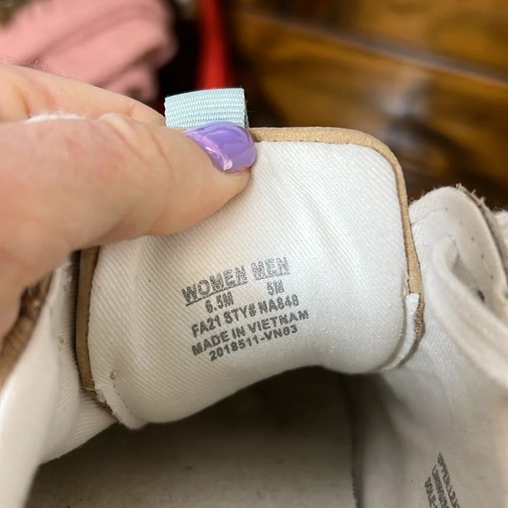 Madewell Tan Leopard Print Sneakers with Light Blue Accents